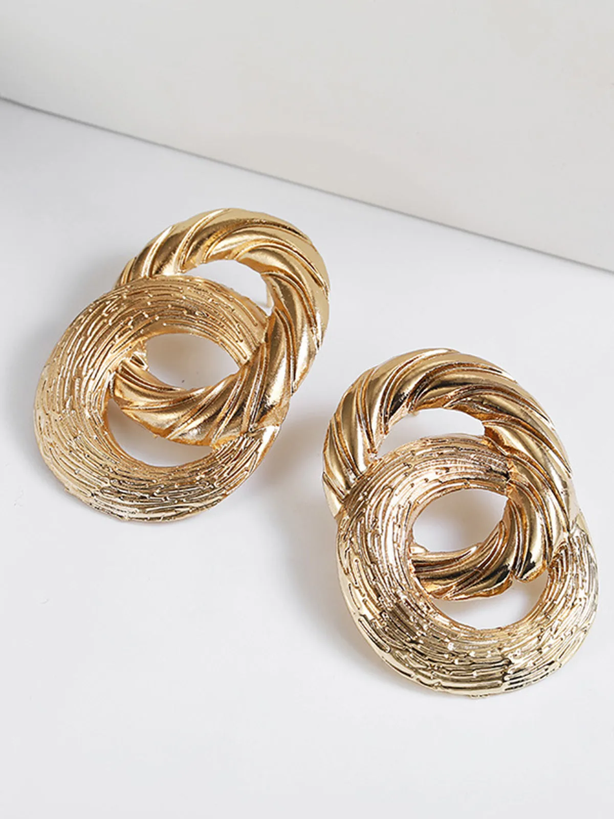 Vintage Cross Circular Drop Earrings sold by COMMENSE product image thumbnail 2