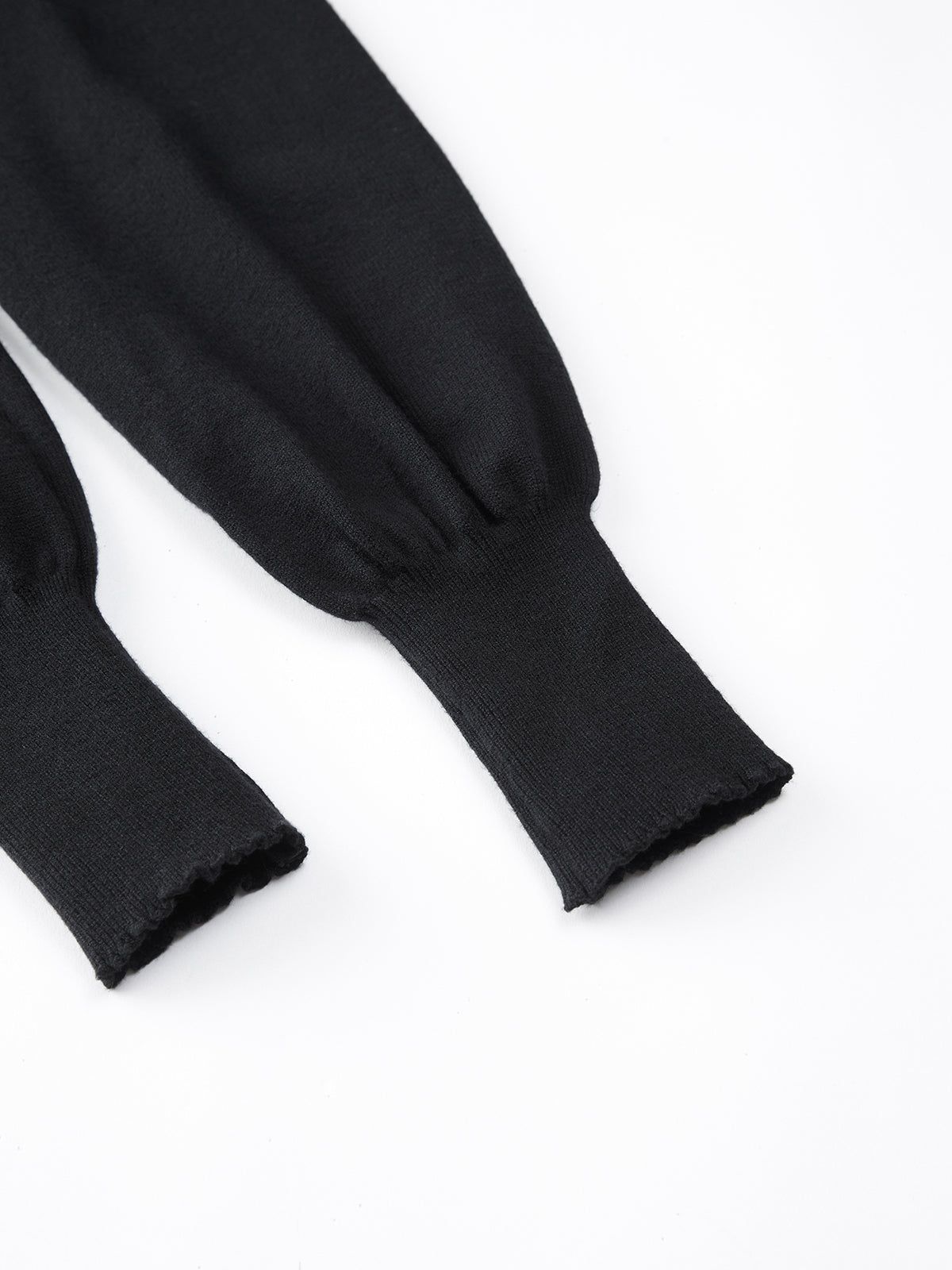 Leisurely Drawstring Puff Sleeve Knit Top sold by COMMENSE product image thumbnail 7