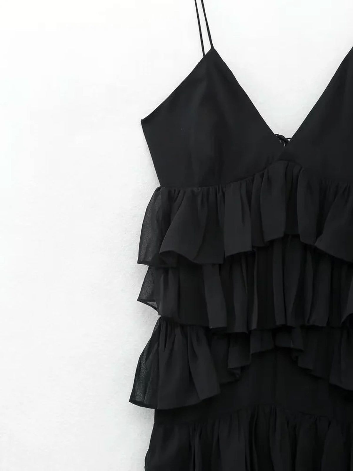 Ruffle Layered Midi Dress sold by COMMENSE product image thumbnail 2