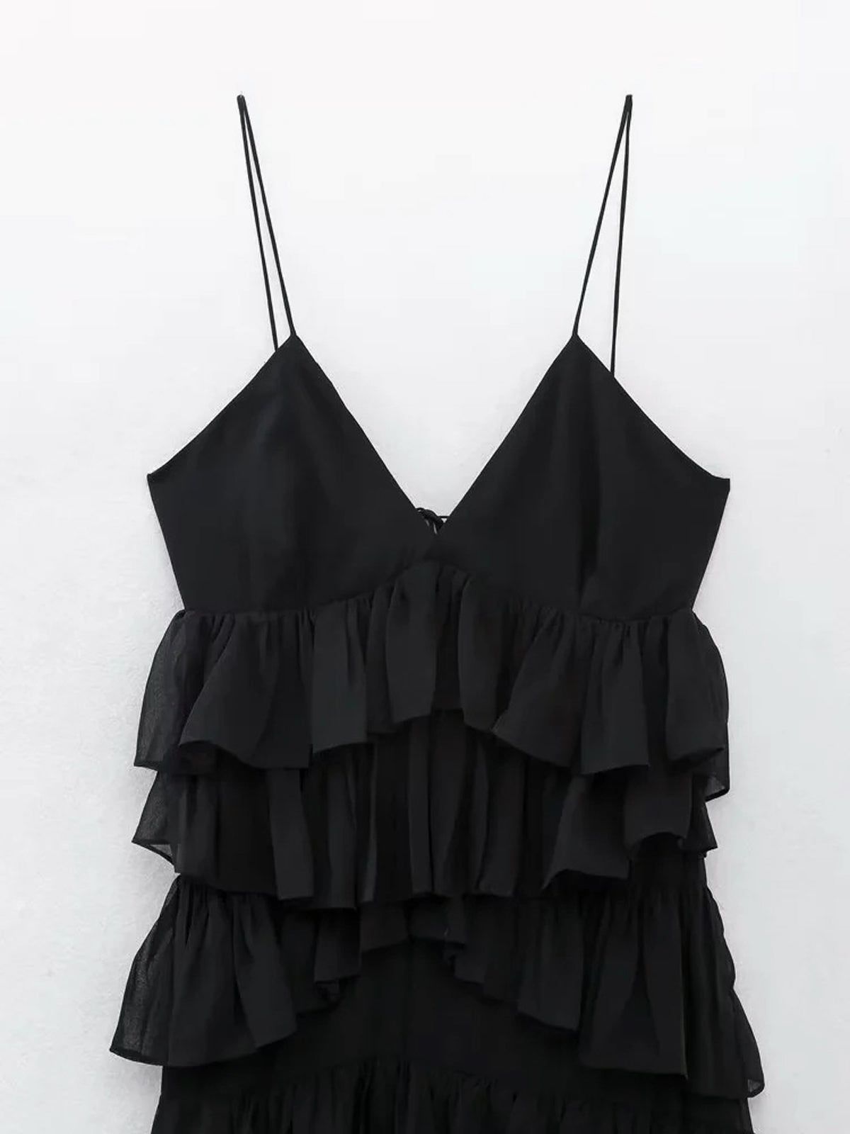 Ruffle Layered Midi Dress sold by COMMENSE product image thumbnail 4