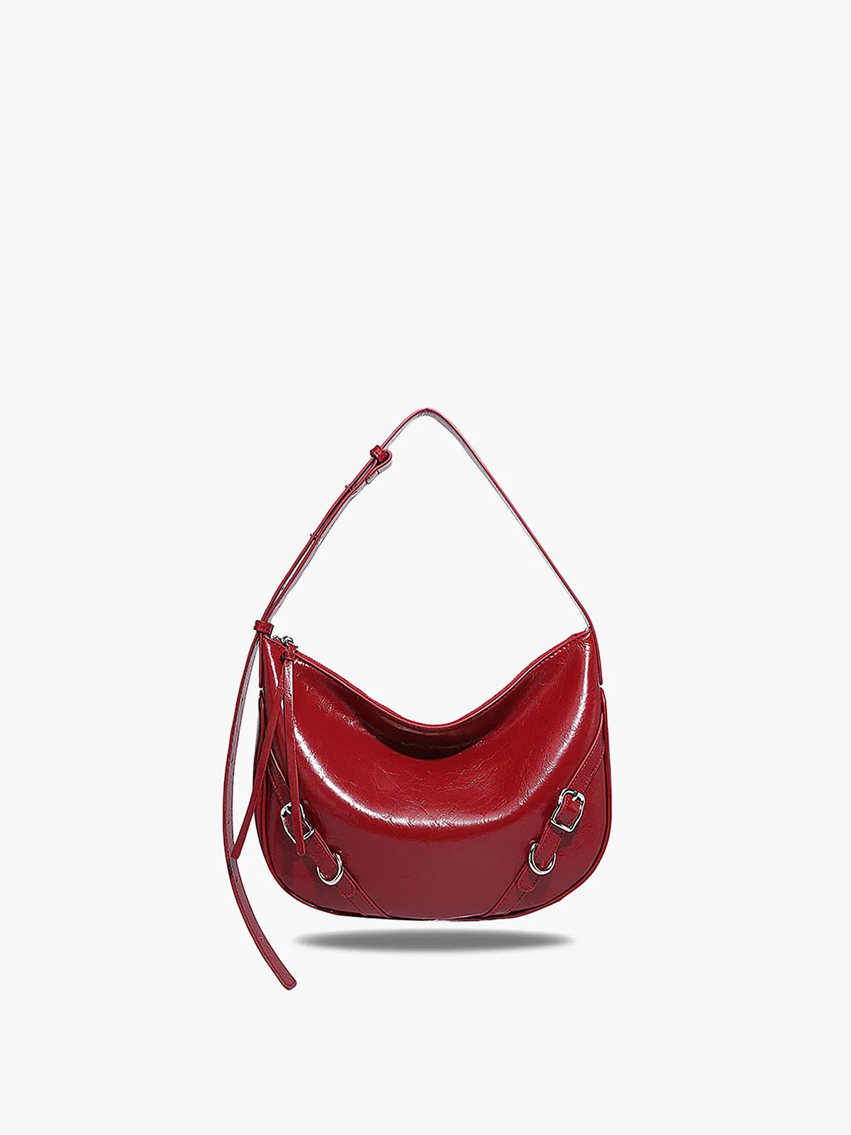 Textured Zipper Shoulder Bag sold by COMMENSE product image thumbnail 4