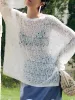 Sheer Long Sleeve Sweater sold by COMMENSE