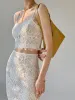 Floral Lace Pattern Skirt Set sold by COMMENSE