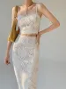 Floral Lace Pattern Skirt Set sold by COMMENSE