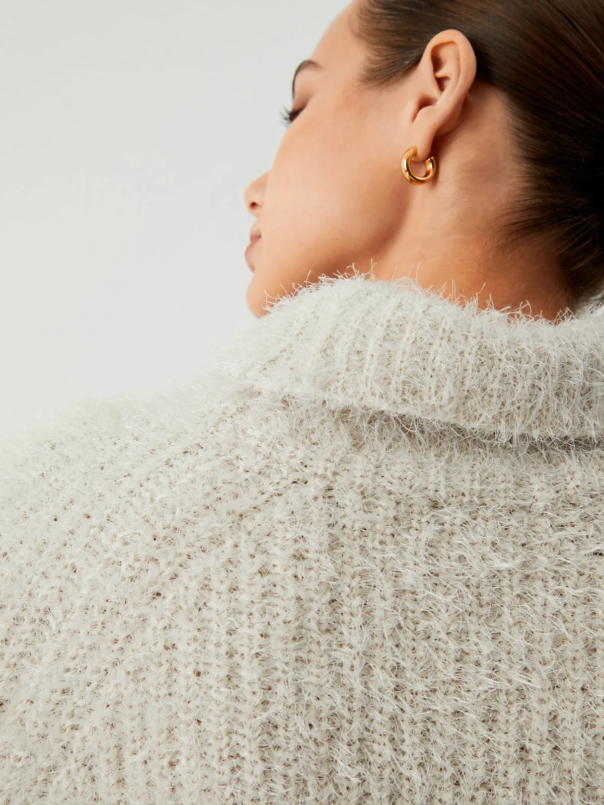 Turtleneck Fuzzy Sweater sold by COMMENSE product image thumbnail 5