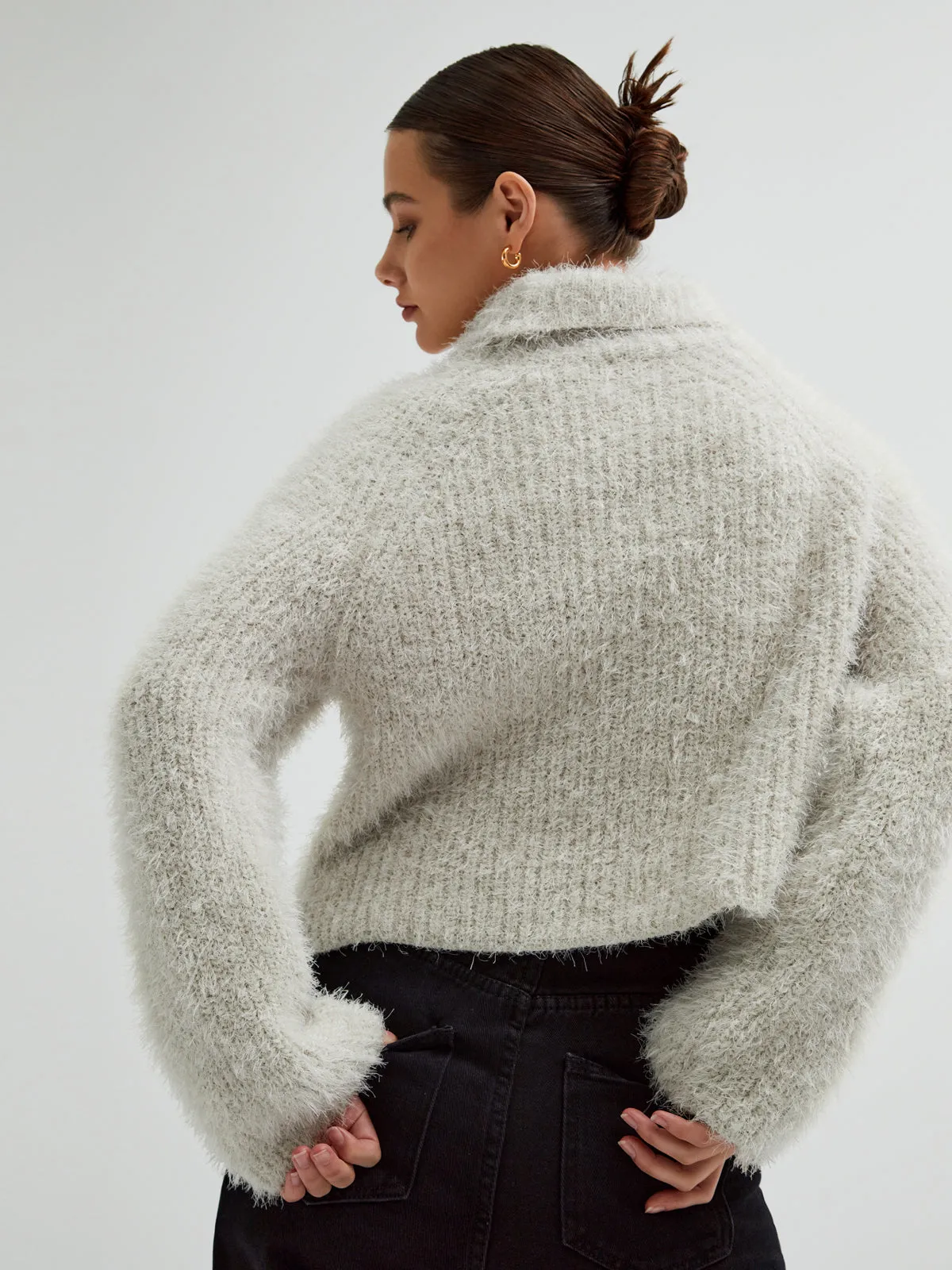 Turtleneck Fuzzy Sweater sold by COMMENSE product image thumbnail 3