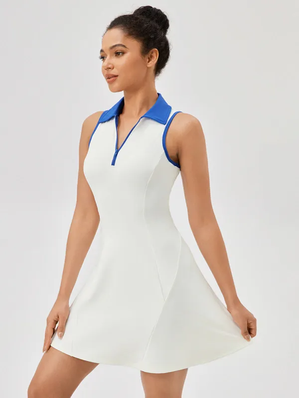 Lapel Piping Active Jersey Dress sold by COMMENSE