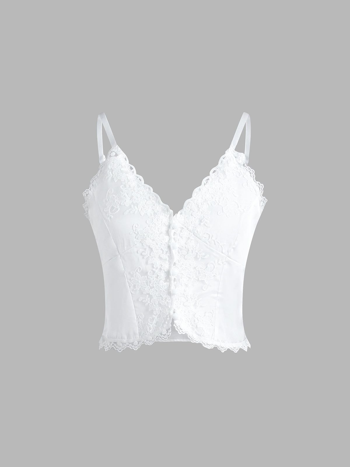 Floral Lace Crop Cami Top sold by COMMENSE