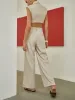 Minimalism Shoulder Pads Knotted Vest With Tailored Pants Set sold by COMMENSE