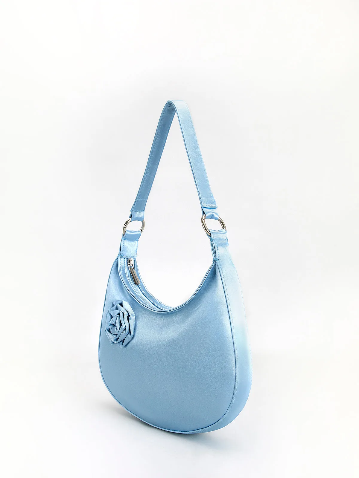 3D Flower Zipper Crescent Bag sold by COMMENSE product image thumbnail 2