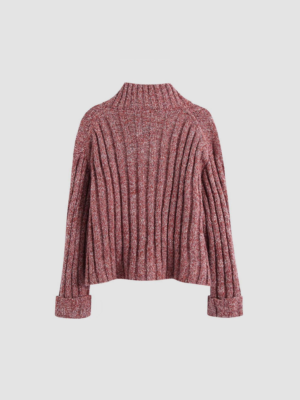Rib Mockneck Button Sweater sold by COMMENSE product image thumbnail 2