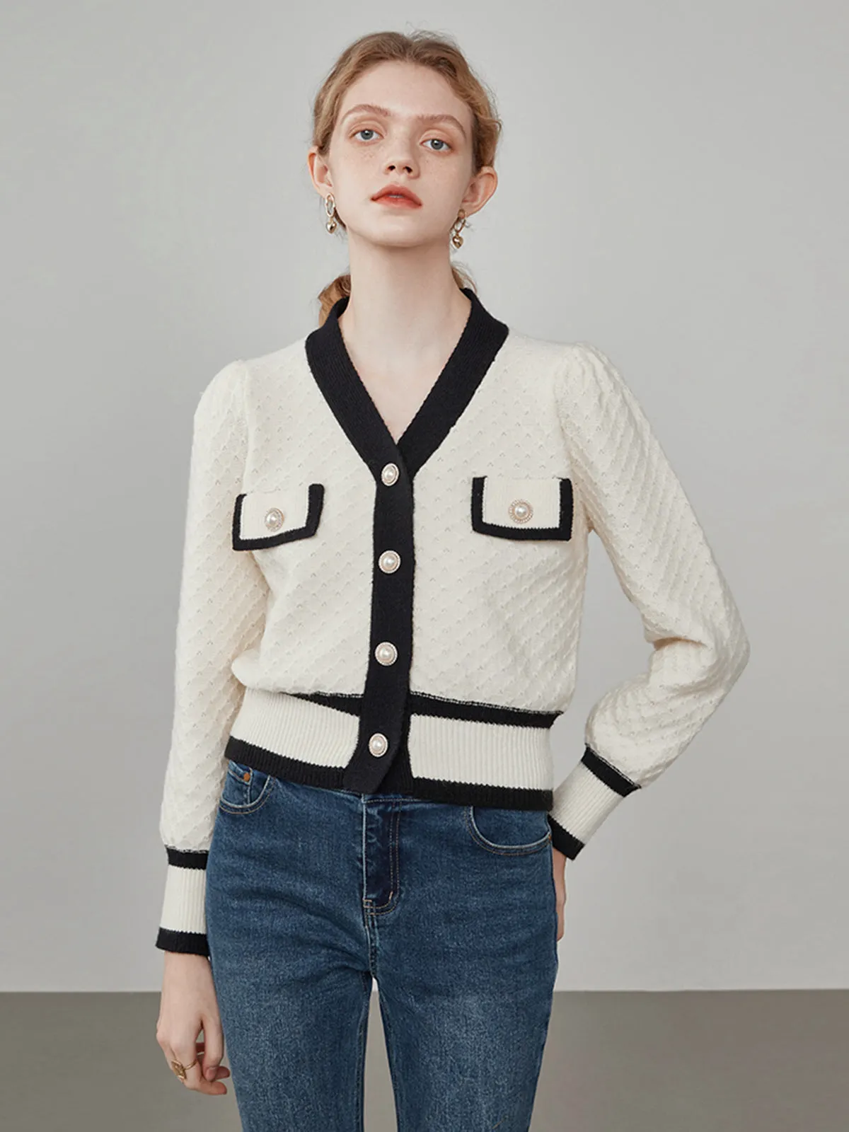 Old Money Aesthetics Cardigan sold by COMMENSE product image thumbnail 2