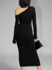 Asymmetric Off Shoulder Long Sleeve Midi Dress sold by COMMENSE