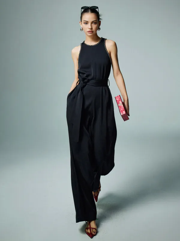 Sleeveless Tie Up Bow Jumpsuit sold by COMMENSE