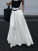 Belted Pleated Long Skirt sold by COMMENSE