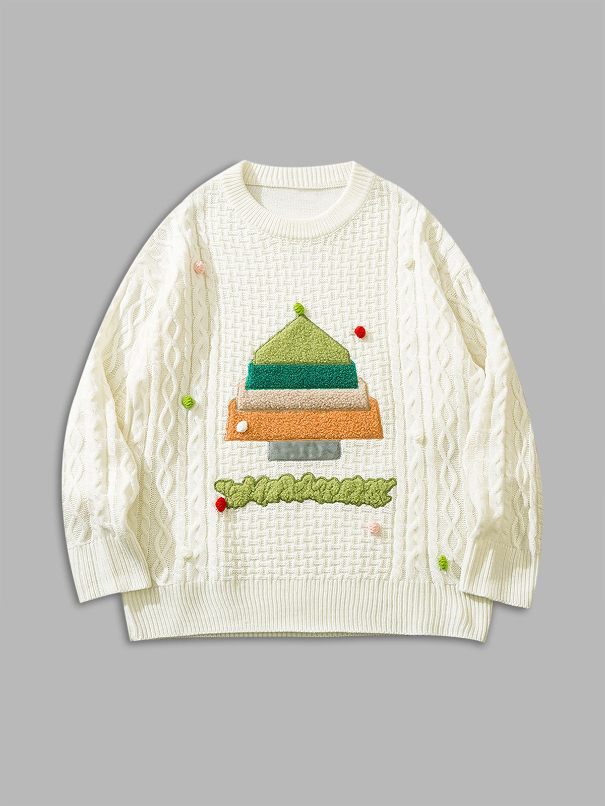 Tree Pattern Sweater sold by COMMENSE product image thumbnail 2