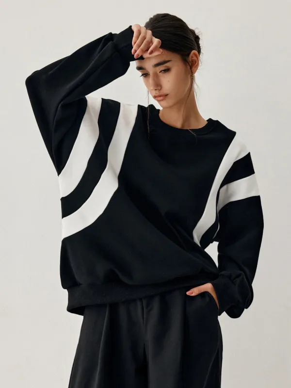 Side Panel Oversized Sweatshirt sold by COMMENSE