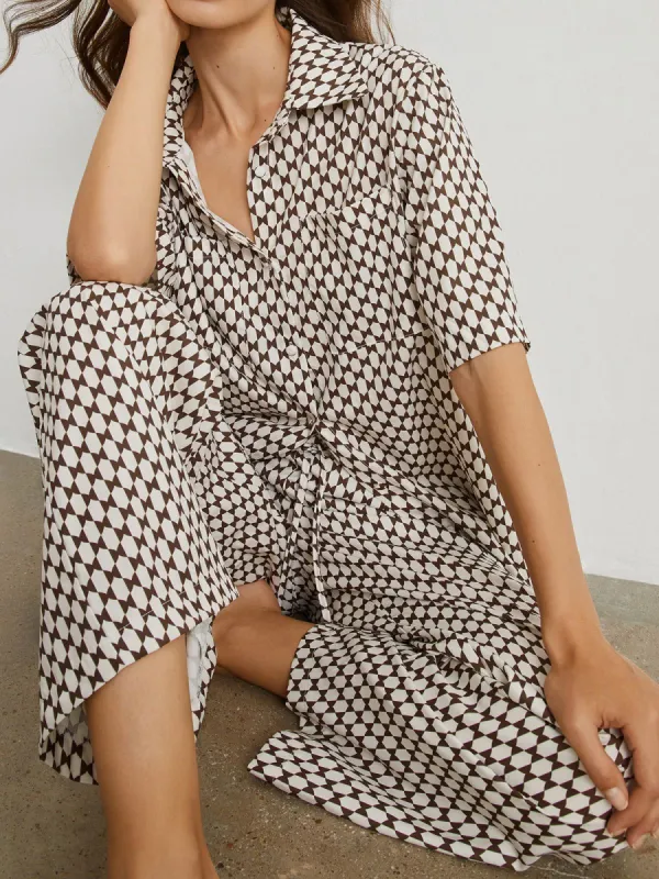 Checkered Two Piece Pants Set sold by COMMENSE