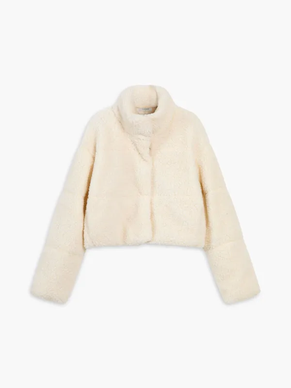 Sherpa Adjustable Bottom Hem Jacket sold by COMMENSE