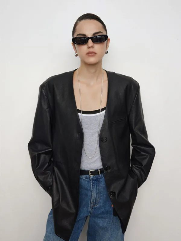 City Stroll Faux Leaher Jacket sold by COMMENSE