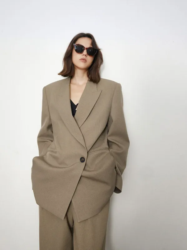City Stroll Oversized Back Tie Blazer sold by COMMENSE