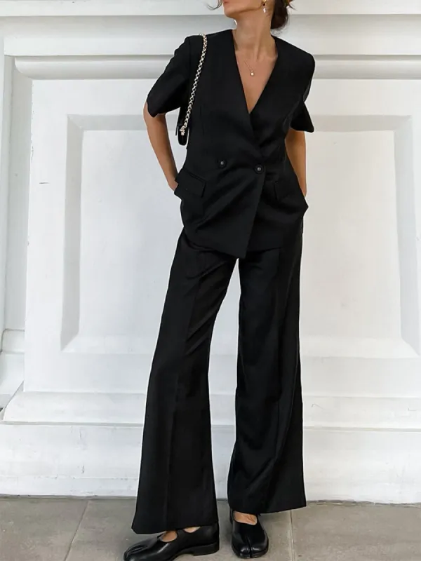 New York Leisure Two Piece Pants Set sold by COMMENSE