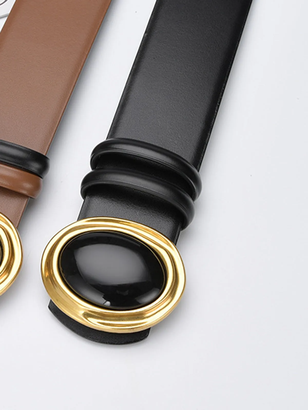 Golden Oval Buckle Belt sold by COMMENSE product image thumbnail 2