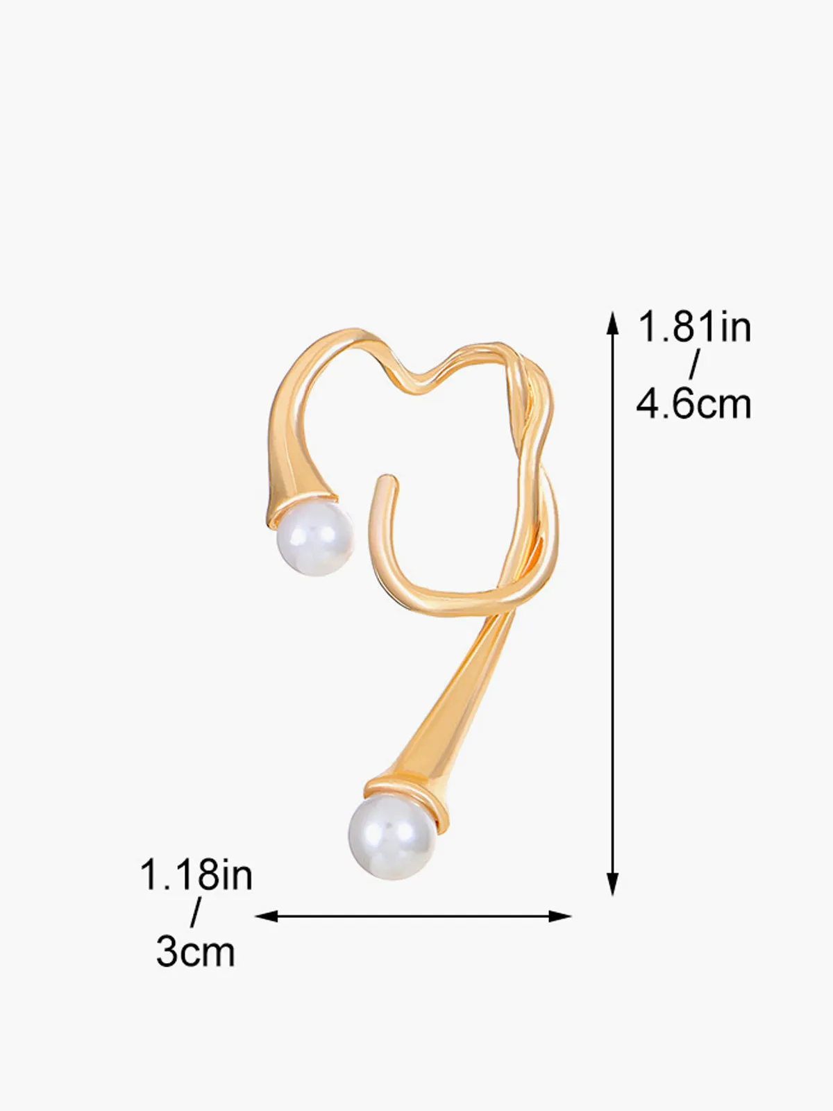 1pc Irregular Fluid Earrings sold by COMMENSE product image thumbnail 3