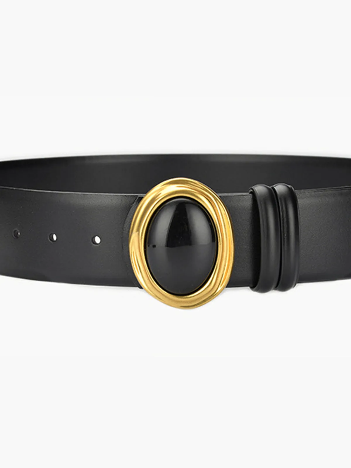 Golden Oval Buckle Belt sold by COMMENSE product image thumbnail 3
