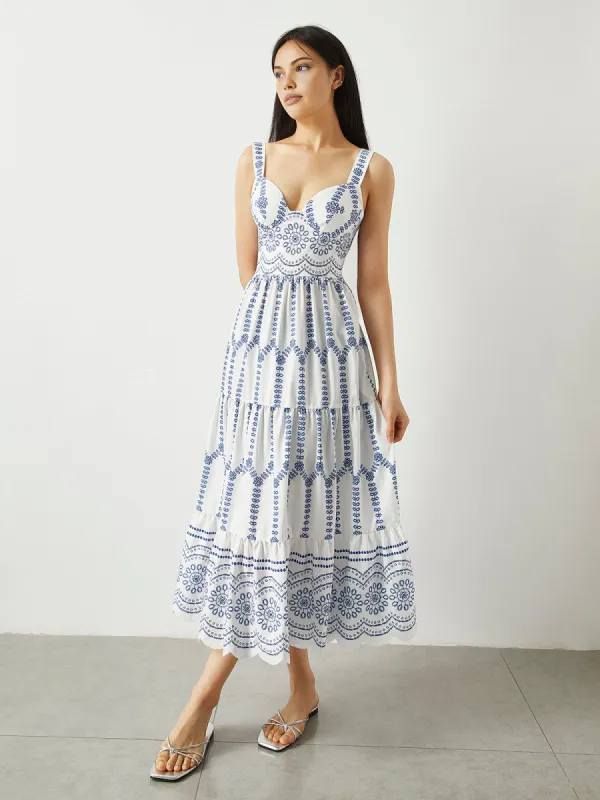 Boho Printed Flowy Tank Long Dress sold by COMMENSE