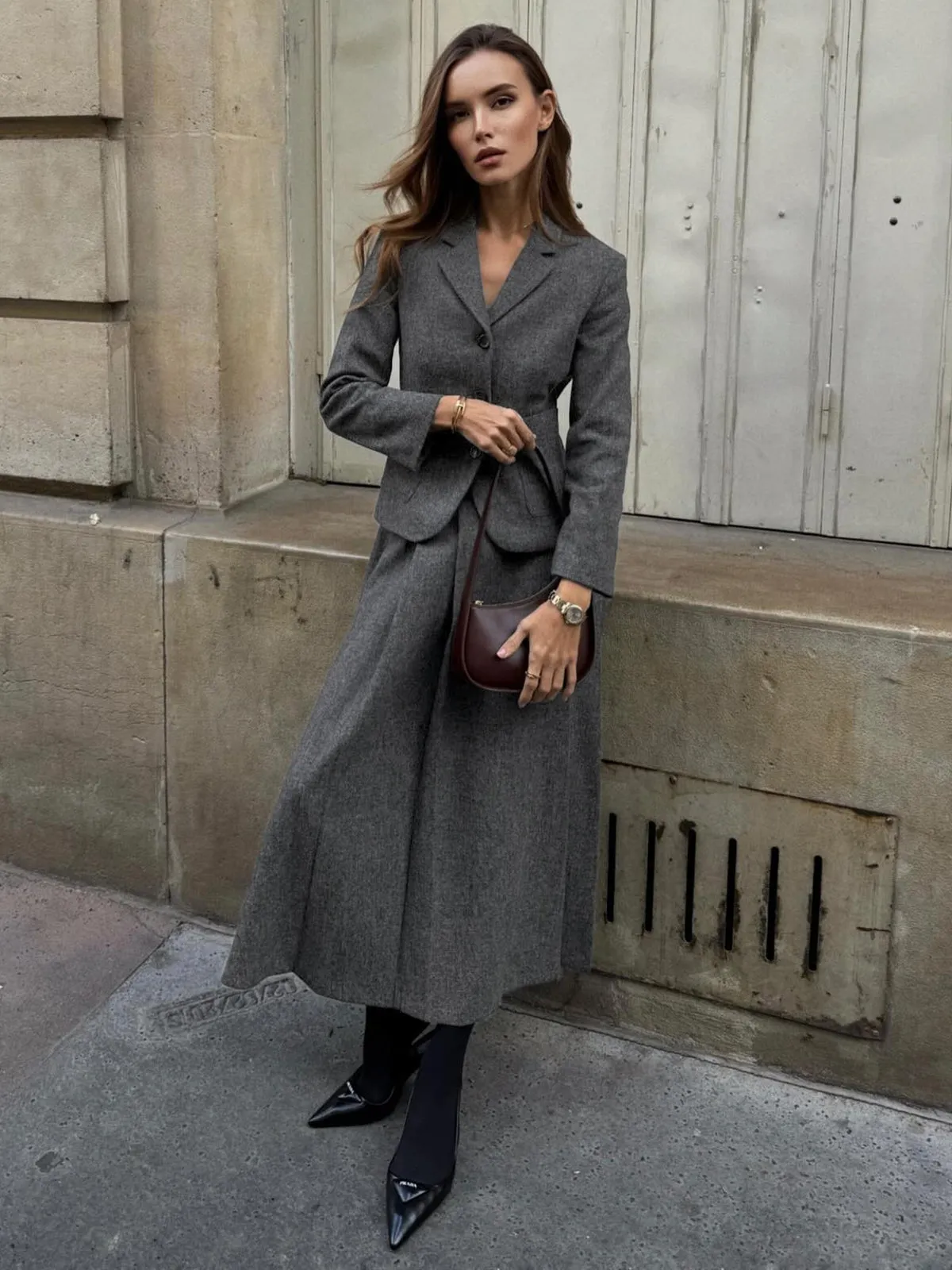 Elegant Solid Button Down Blazer sold by COMMENSE product image thumbnail 2