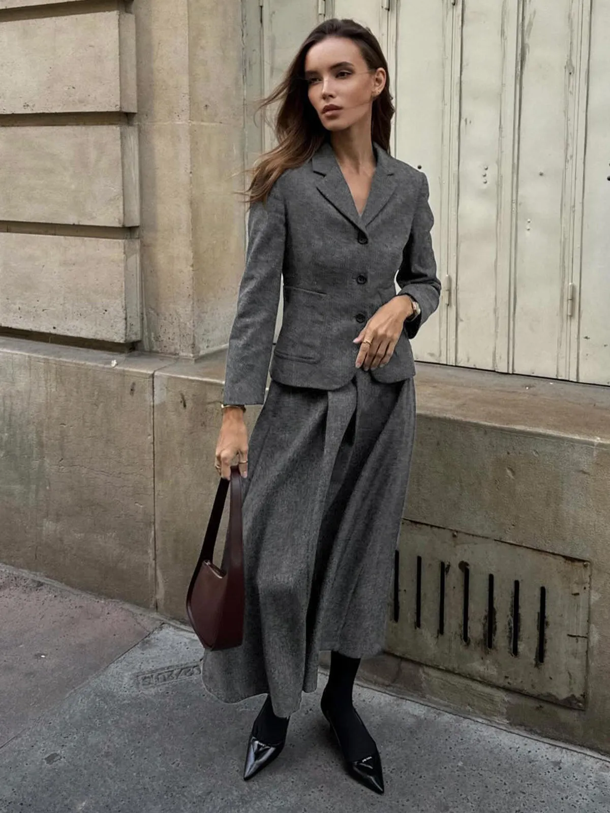 Elegant Solid Button Down Blazer sold by COMMENSE product image thumbnail 3