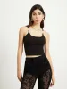 Transparent Strap Crop Tank Top sold by COMMENSE