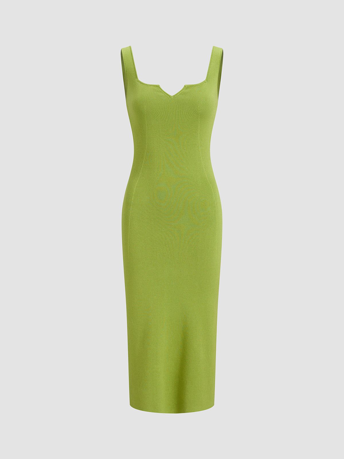 Solid Square Neck Bodycon Midi Dress sold by COMMENSE