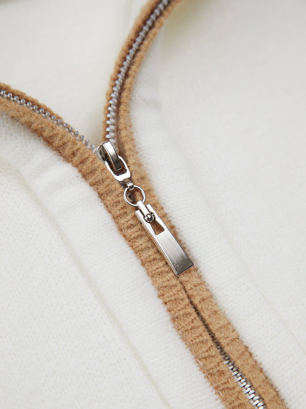 Solid Zip Up Polo Sweater sold by COMMENSE product image thumbnail 3