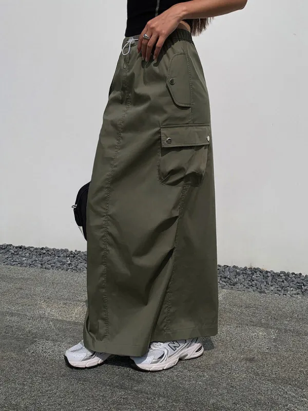 Cargo Maxi Skirt sold by COMMENSE