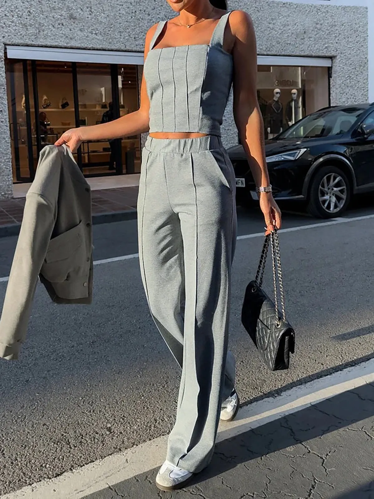 Casual Piping Pants Set sold by COMMENSE product image thumbnail 2