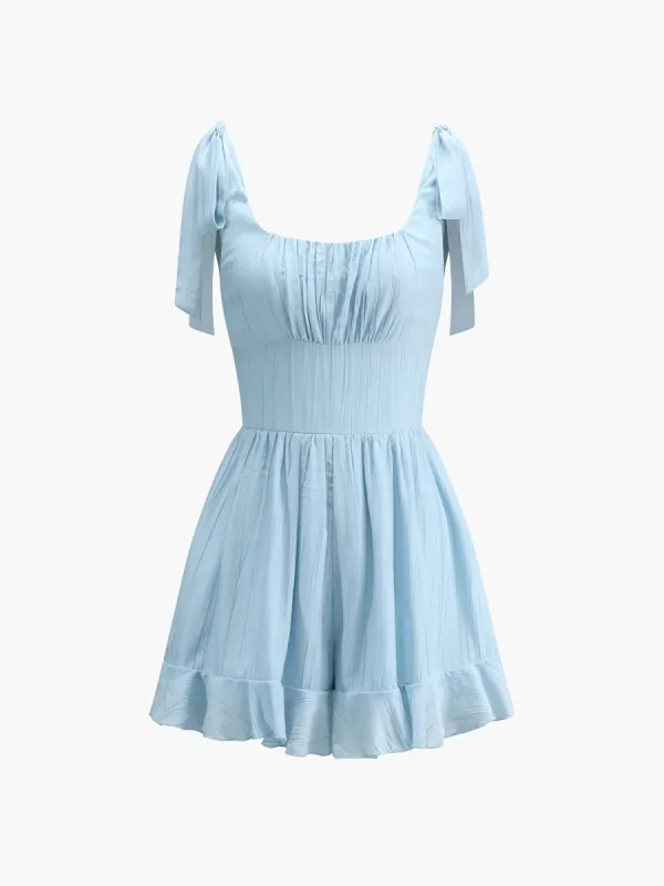 Pure Cotton Sleeveless Bow Jumpsuit sold by COMMENSE