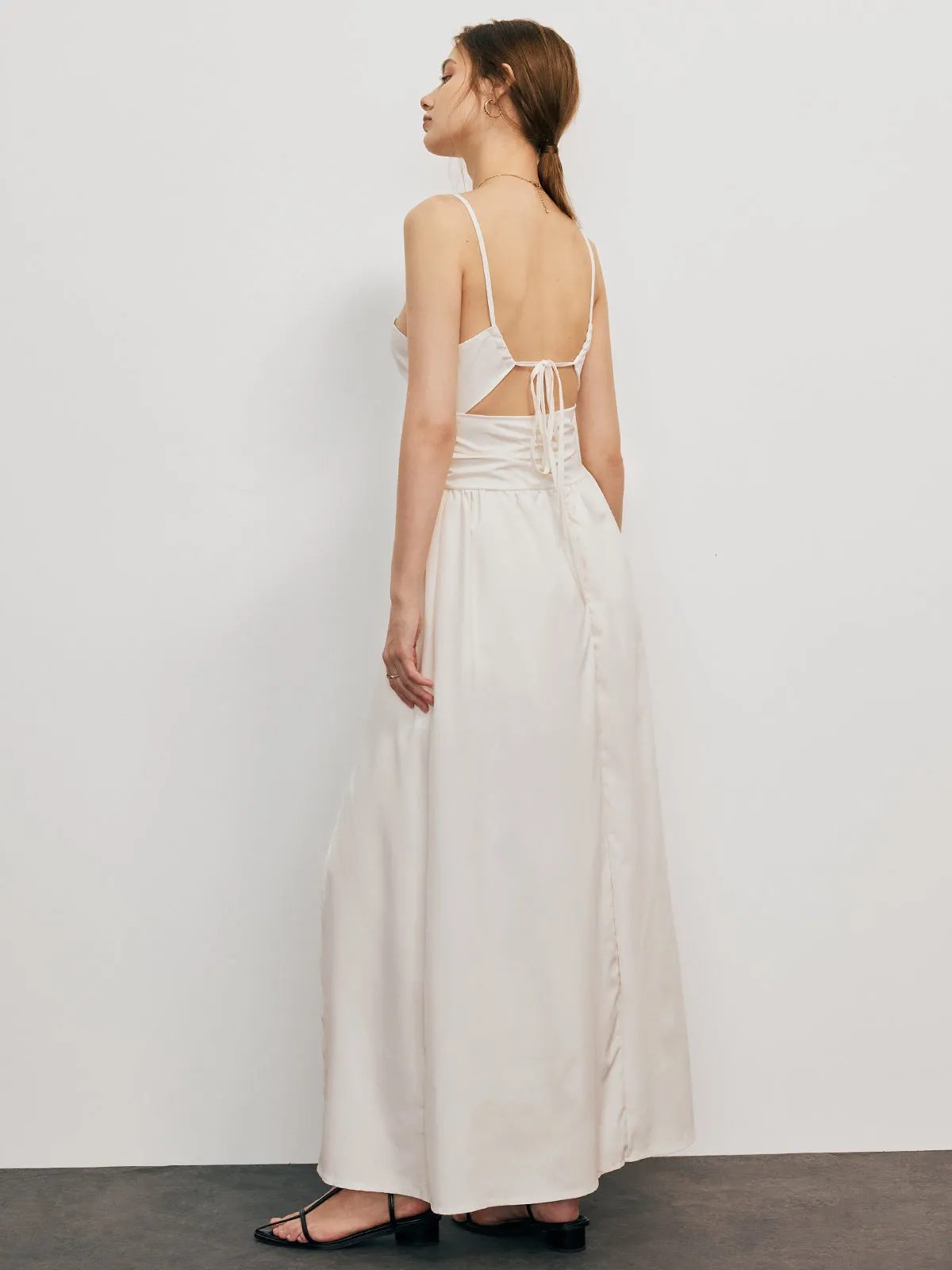Romantic Backless Cutout Split Halter Long Dress sold by COMMENSE product image thumbnail 2