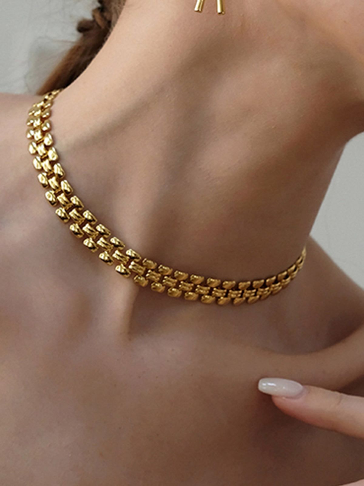 Chunky Chain Necklace sold by COMMENSE product image thumbnail 3