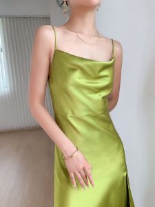 Cowl Neck Slip Satin Midi Dress sold by COMMENSE