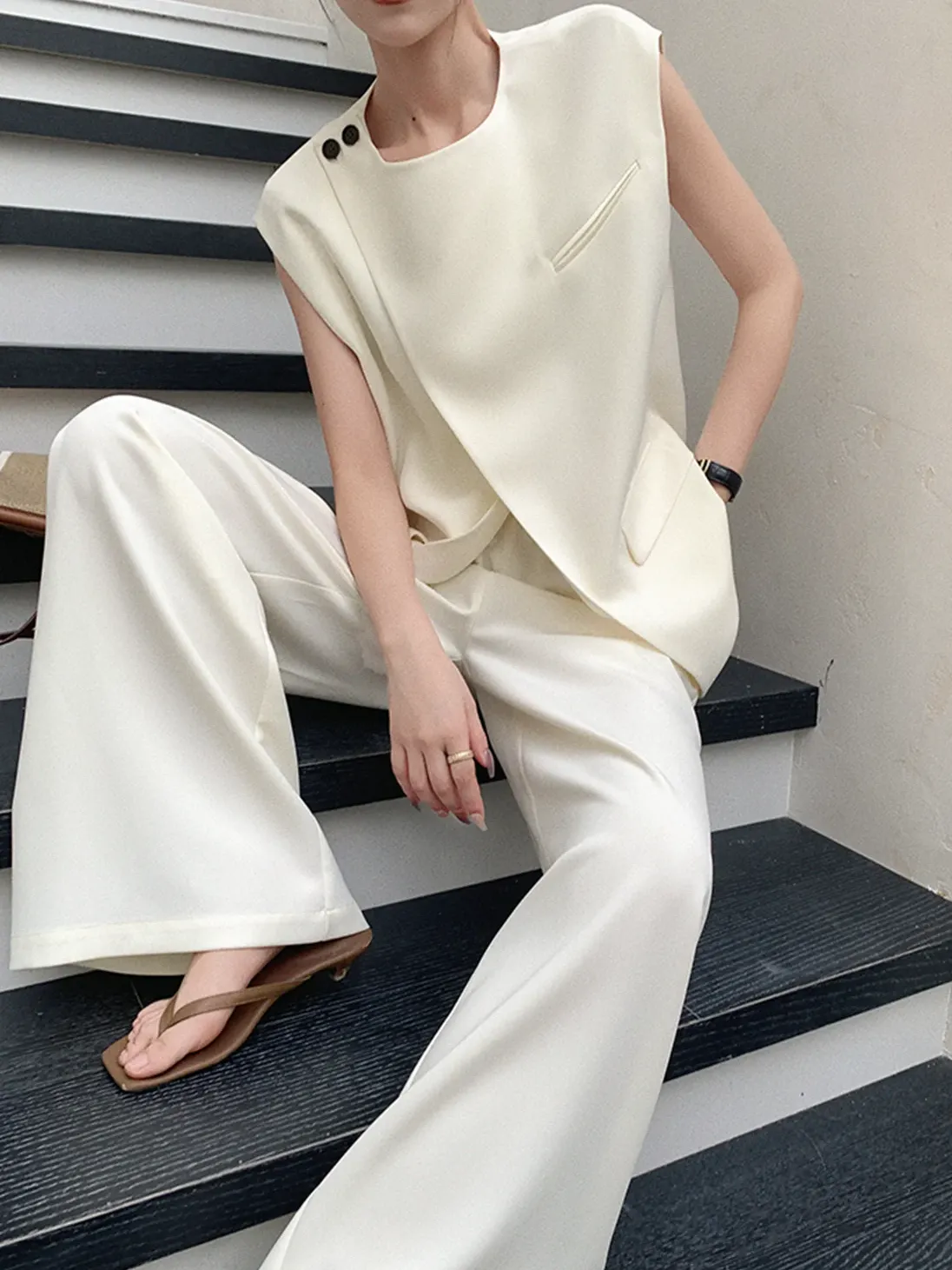 Cross Design Button Blouse sold by COMMENSE product image thumbnail 5