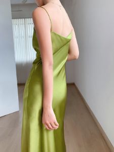 Cowl Neck Slip Satin Midi Dress sold by COMMENSE