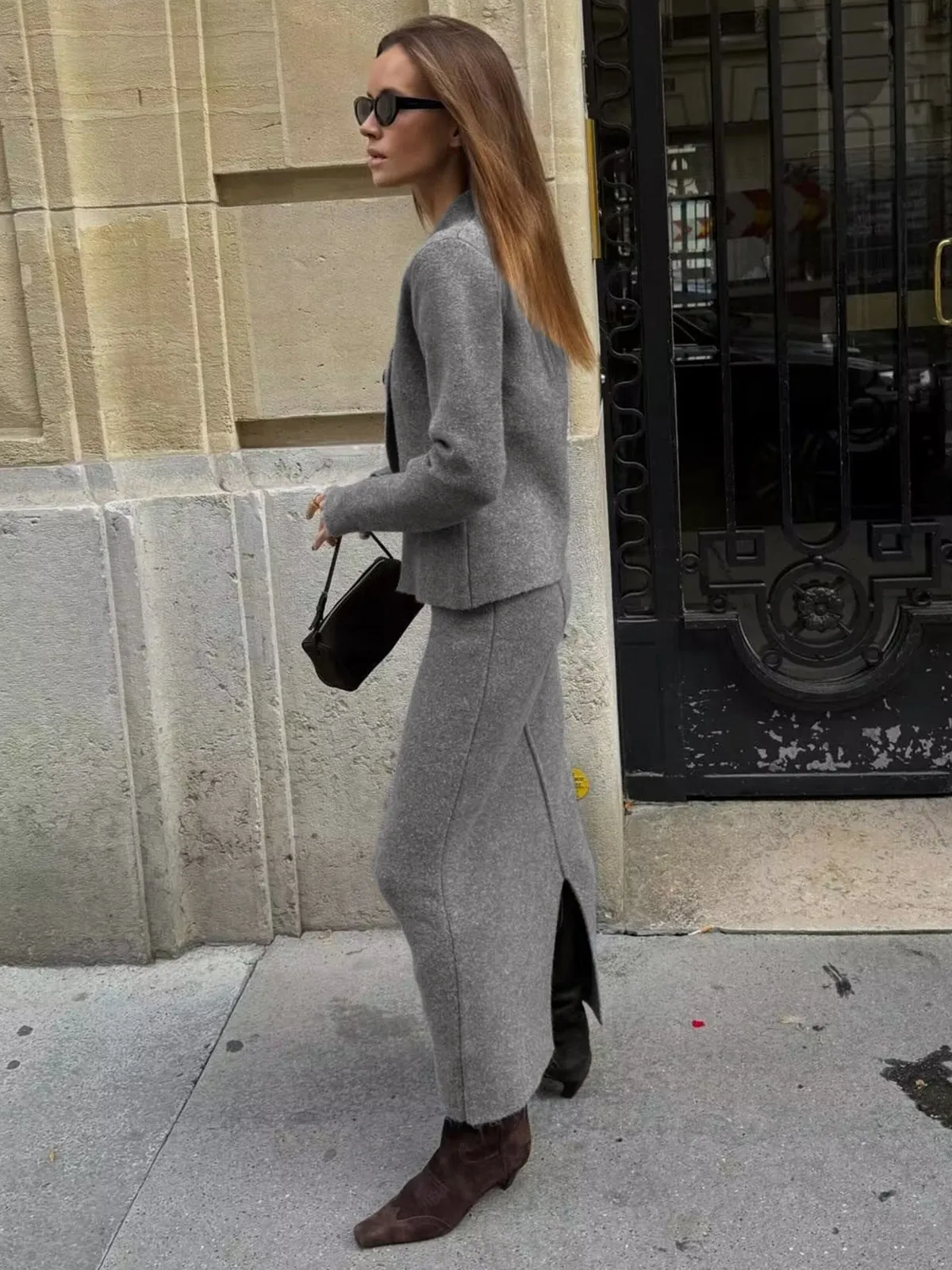 Knit Asymmetric Button Cardigan sold by COMMENSE product image thumbnail 3