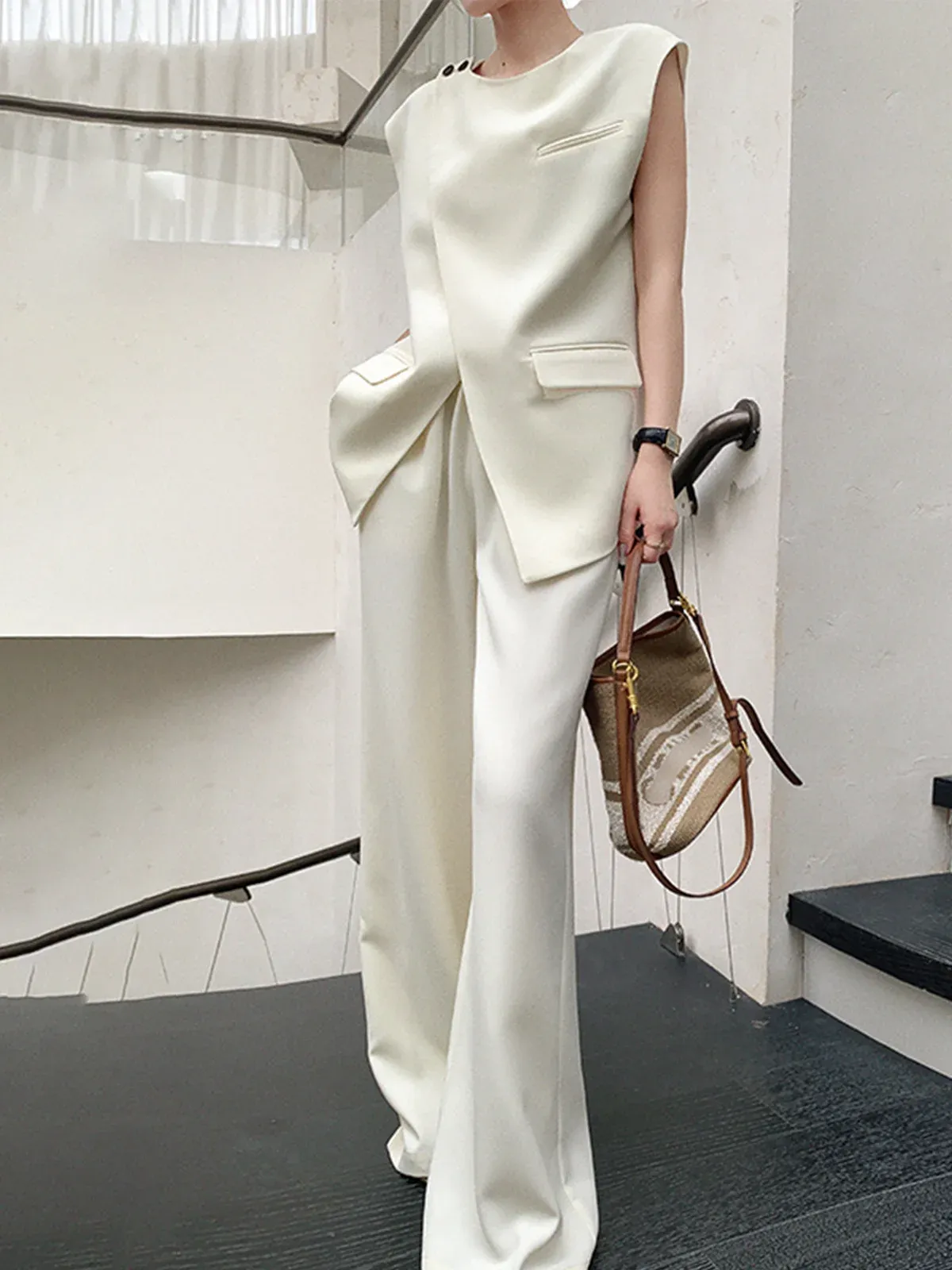 Cross Design Button Blouse sold by COMMENSE product image thumbnail 4