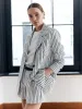 Pinstripe Belted Pockets Pants Set sold by COMMENSE