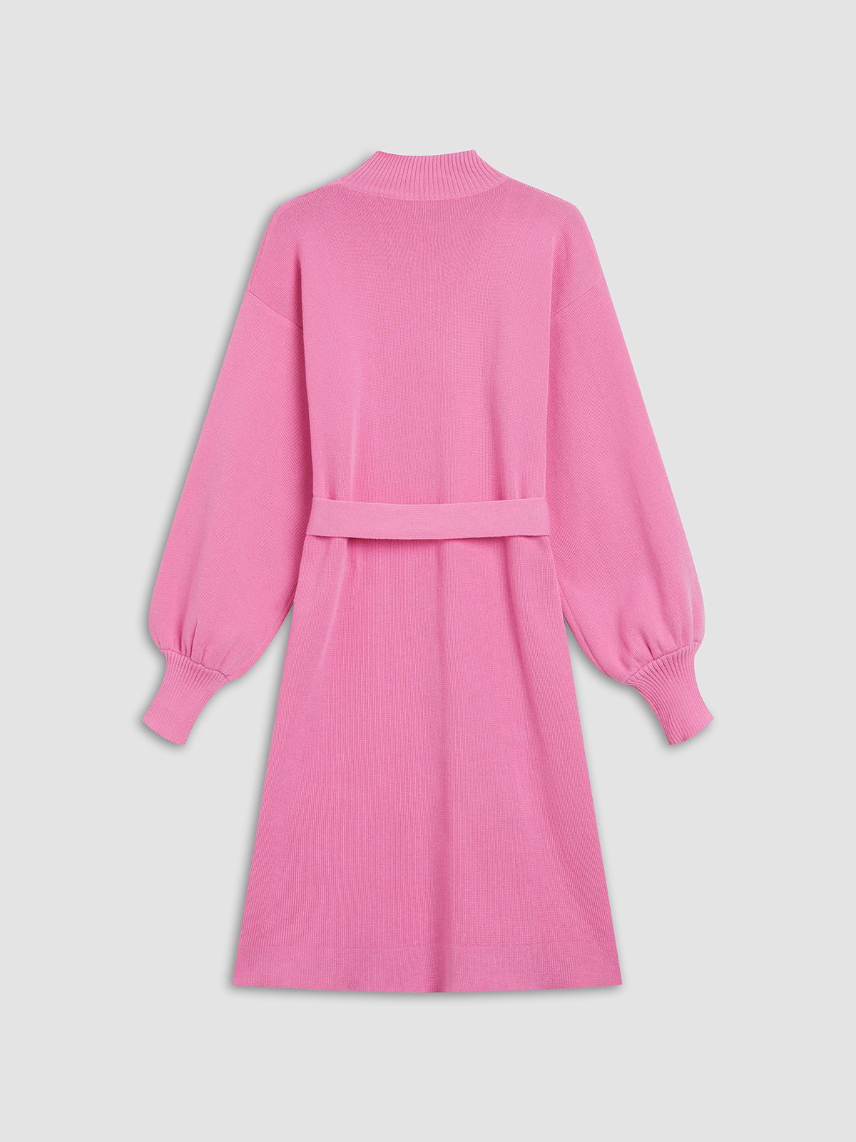 Solid Belted Sweater Dress sold by COMMENSE product image thumbnail 3