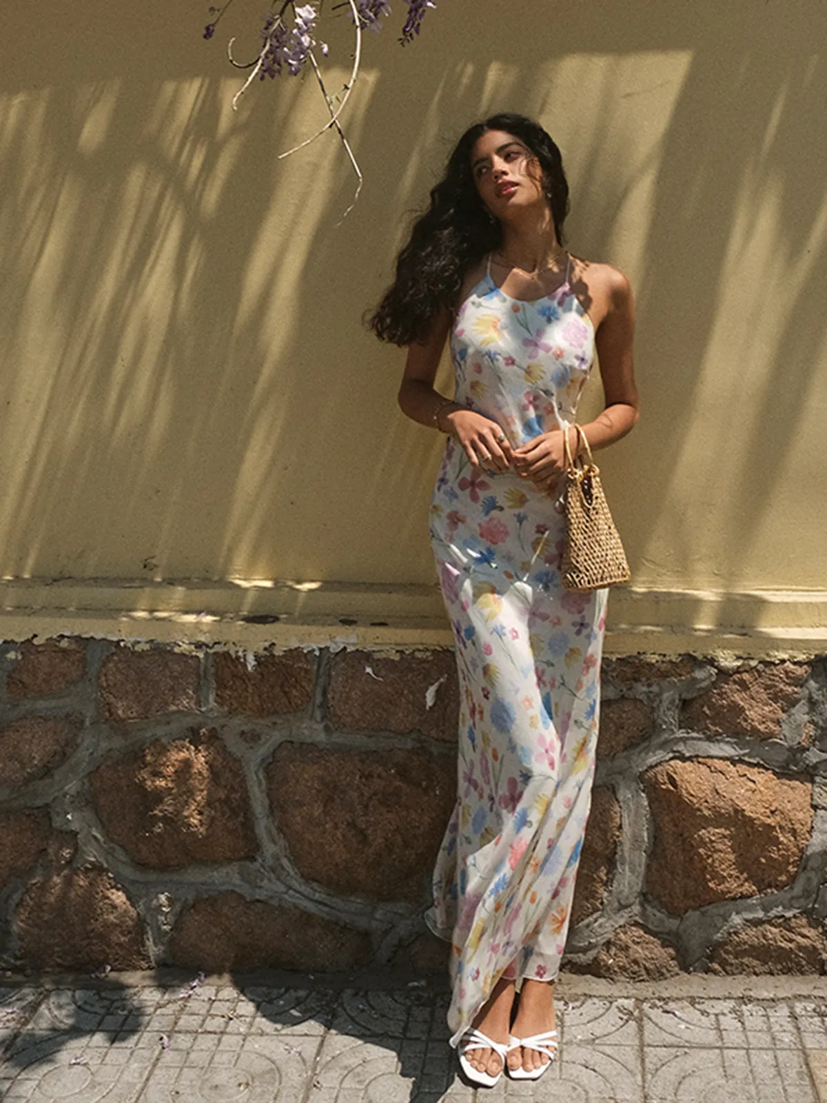 Chiffon Backless Floral Dress sold by COMMENSE product image thumbnail 3