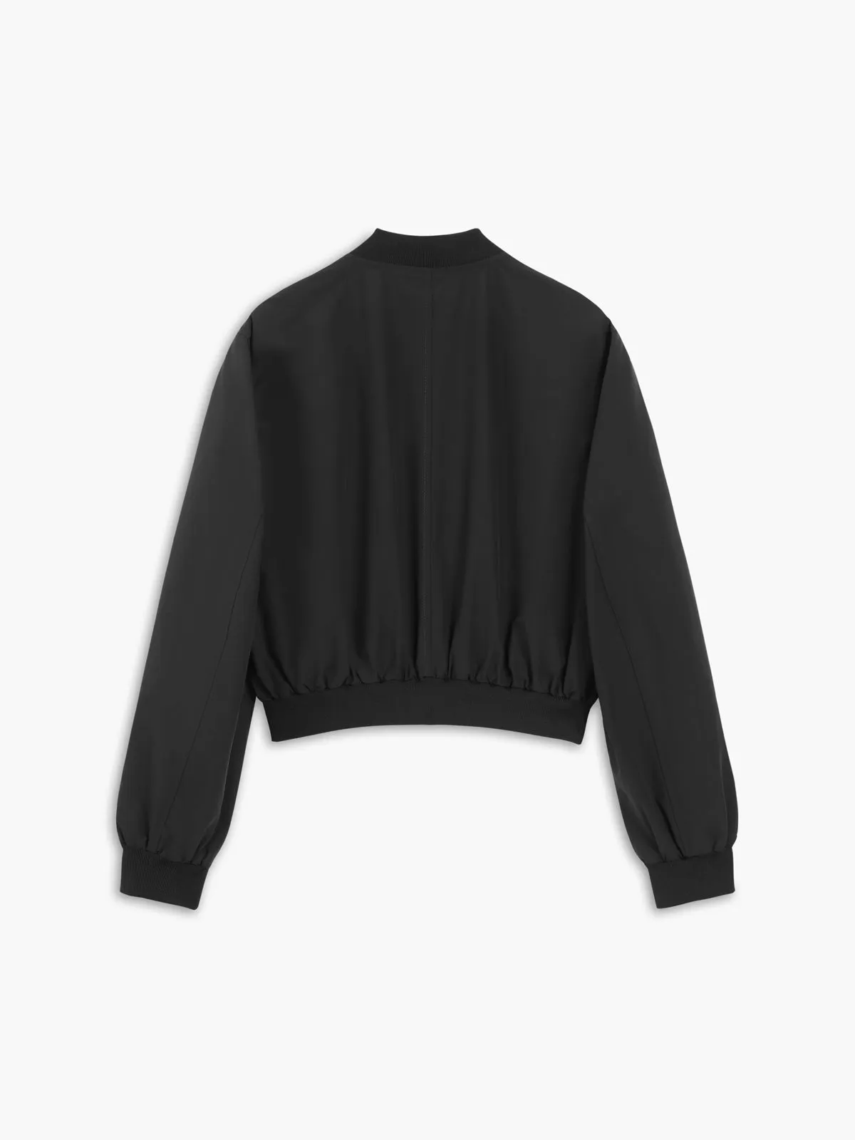 Rib Trim Crop Bomber Jacket sold by COMMENSE product image thumbnail 2