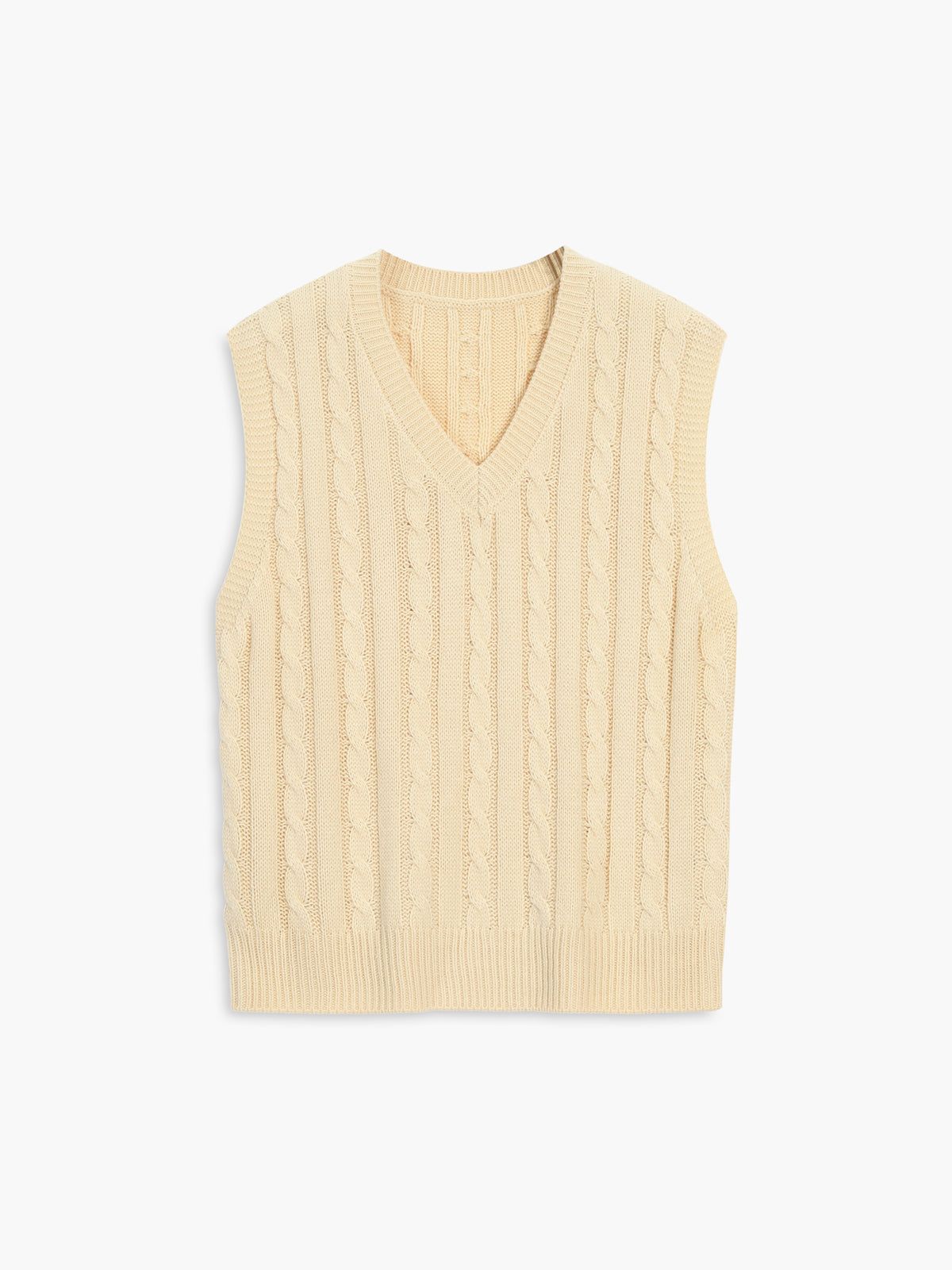 Free Feeling Cable Knit Sweater Vest sold by COMMENSE